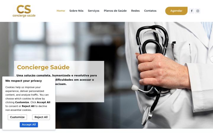 Screenshot of conciergesaude.com.br