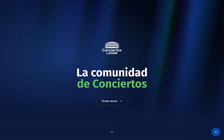 Screenshot of conciertoslatam.com