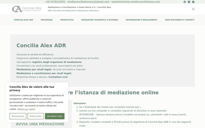 Screenshot of conciliaalex.it