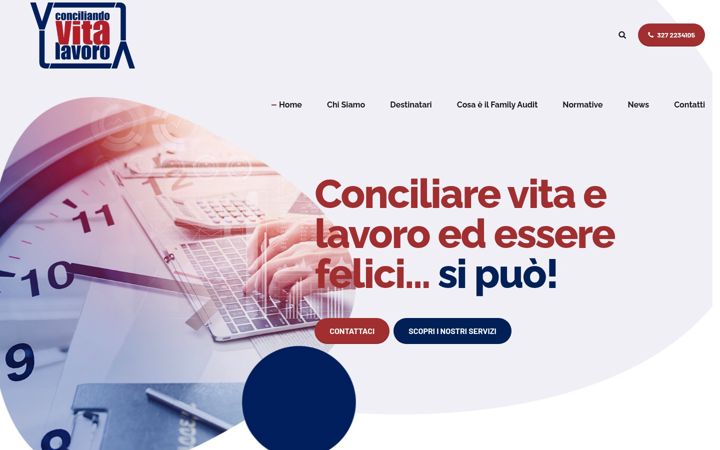 Screenshot of conciliandovitalavoro.com