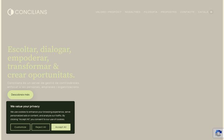 Screenshot of concilians.com