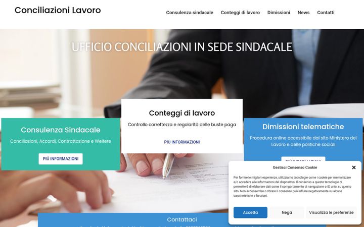 Skærmbillede af conciliazionilavoro.it