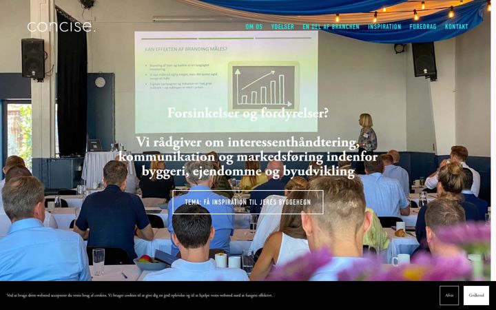 Screenshot of concise.dk