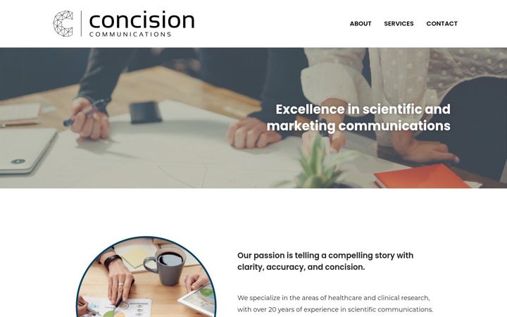 Screenshot of concisioncomms.com
