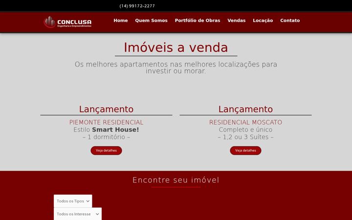 Screenshot of conclusa.com.br