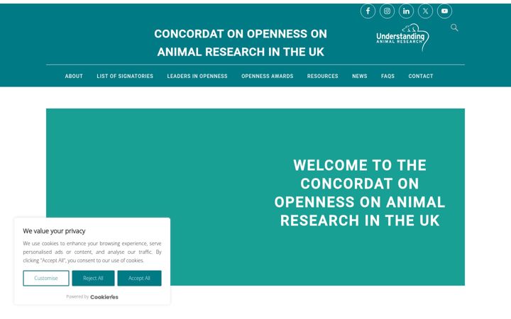 Skjámynd af concordatopenness.org.uk