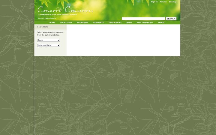 Screenshot of concordconserves.org
