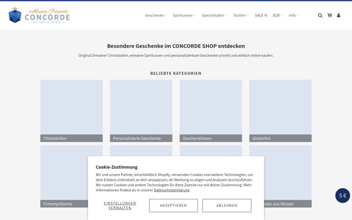 Screenshot of concorde-shop.de