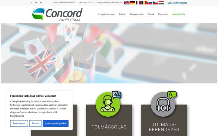 Screenshot of concordforditoiroda.hu