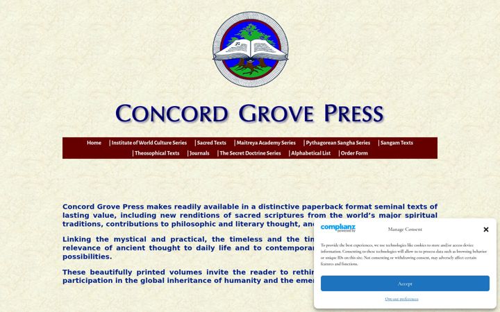 Skjermbilde av concordgrovepress.org