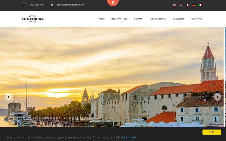 Screenshot of concordia-hotel.net
