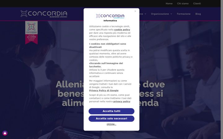 Ekrānuzņēmums no concordia-impresa.it