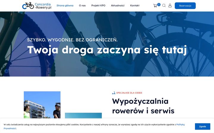 Screenshot of concordia-rowery.pl