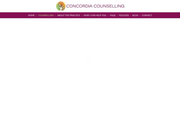 Skjermbilde av concordiacounselling.org
