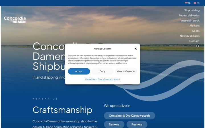 Screenshot of concordiadamen.com