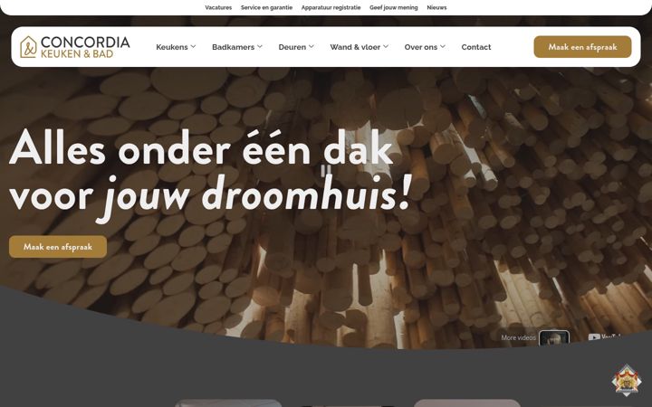 Screenshot of concordiakeukenenbad.nl
