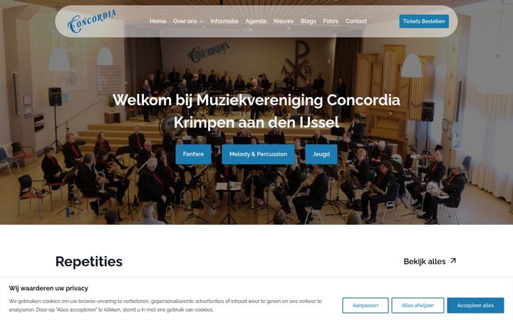 Screenshot of concordiakrimpen.nl