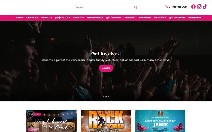 Screenshot of concordiatheatre.co.uk