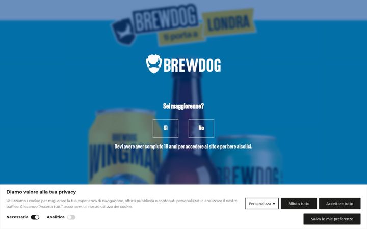 Snímek obrazovky concorsobrewdog.it