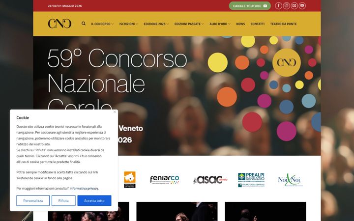 Snímek obrazovky concorsocorale.it