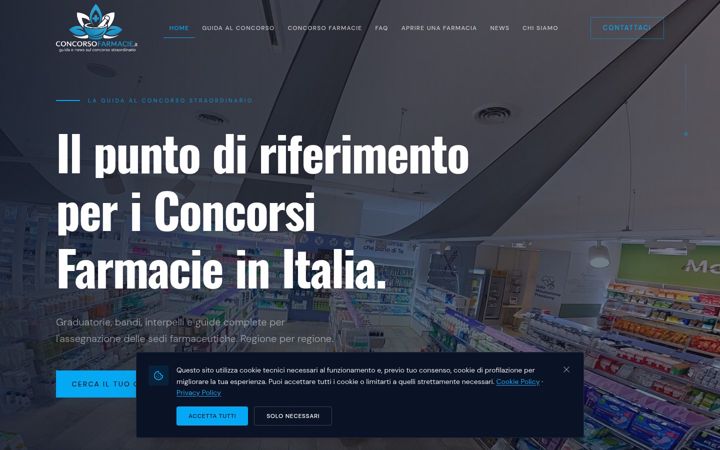 Screenshot of concorsofarmacie.it