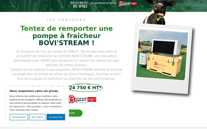 Screenshot of concours-surlesroutesduspace.fr