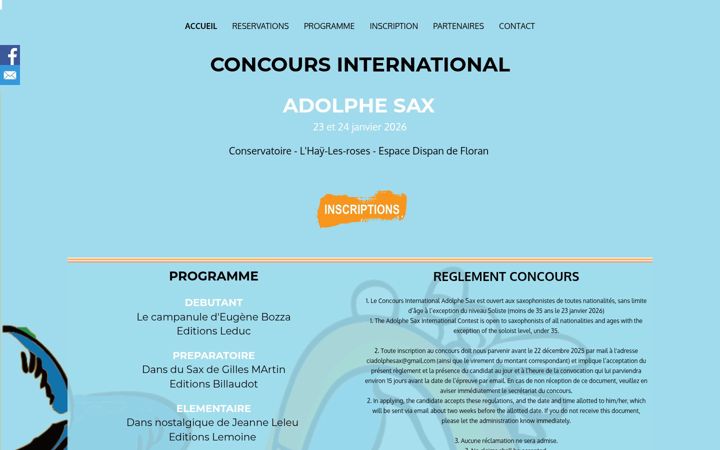 Screenshot of concoursadolphesax.fr