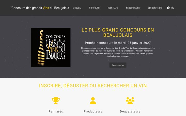 Screenshot of concoursbeaujolais.com