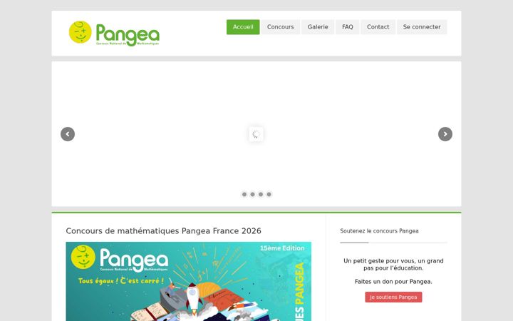 Screenshot of concourspangea.org