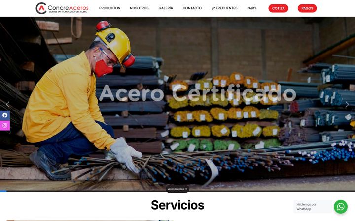 Screenshot of concreaceros.com