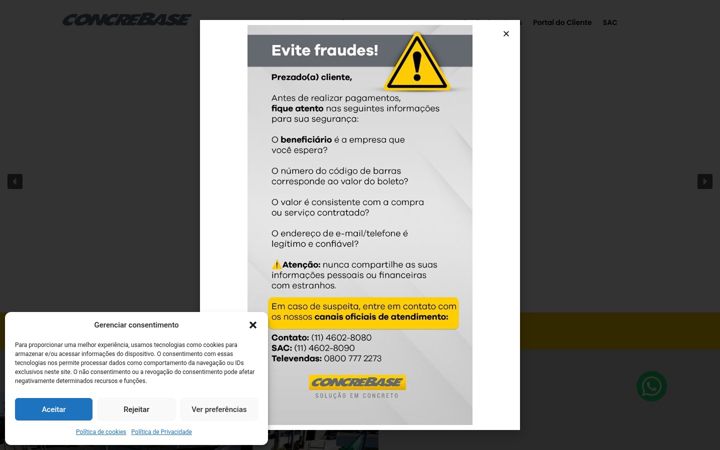 Screenshot of concrebase.com.br