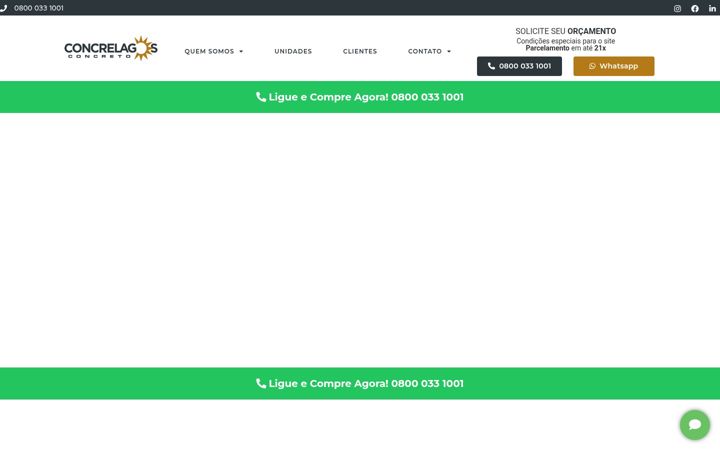 Screenshot of concrelagos.com.br