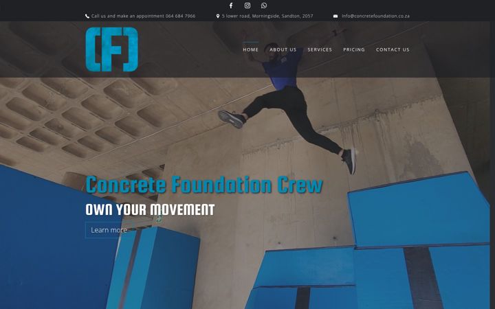 Екранна снимка на concretefoundation.co.za