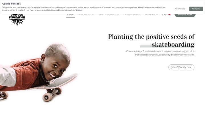 Screenshot of concretejunglefoundation.org