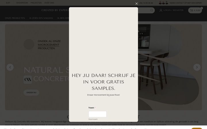 Screenshot of concretomicrocement.nl
