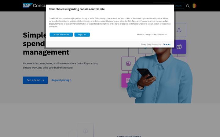 Screenshot of concur.be