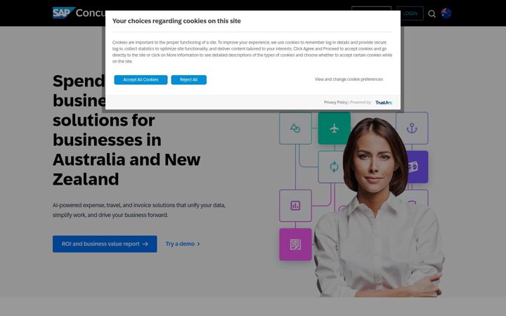 Snimka zaslona za concur.com.au