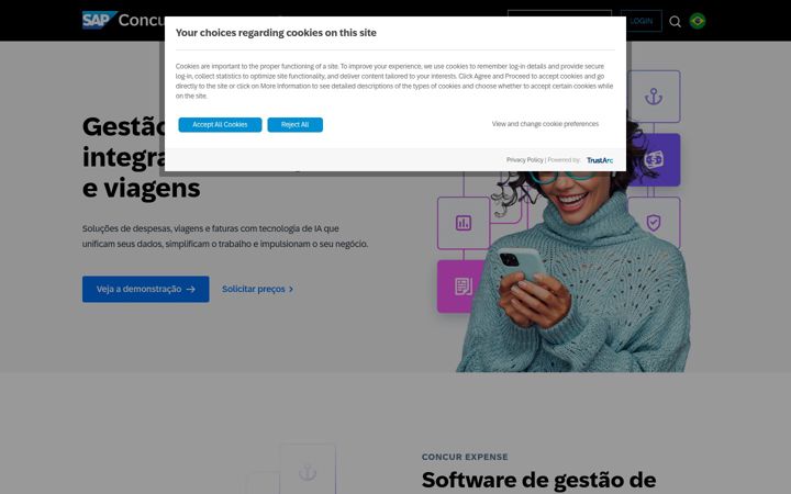 Screenshot of concur.com.br