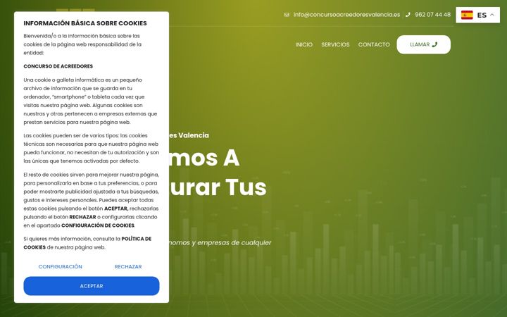 Screenshot of concursoacreedoresvalencia.es