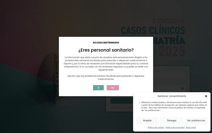 Screenshot of concursoaltercasosclinicospsiquiatria.es