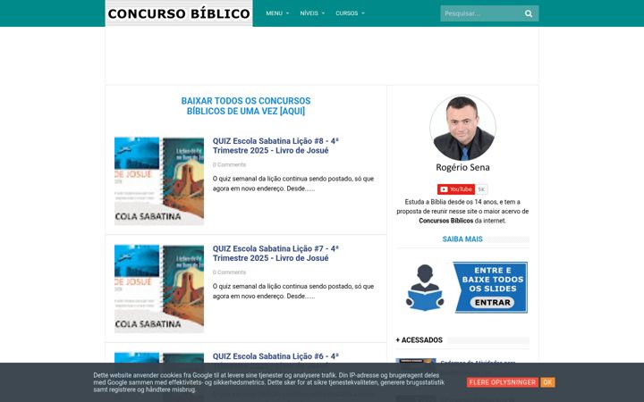 Screenshot of concursobiblico.com.br