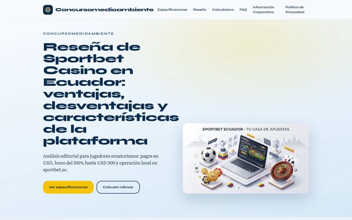 Screenshot of concursomedioambiente.com