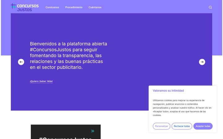 Screenshot of concursosjustos.es