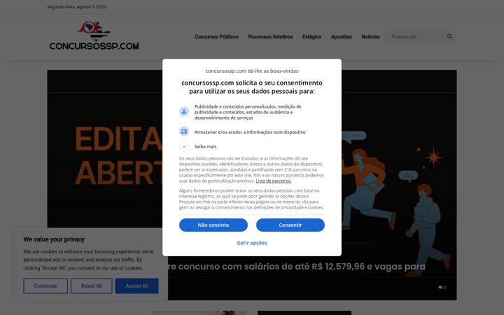 Screenshot of concursossp.com