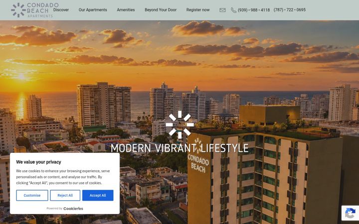 Screenshot of condadobeachapartments.com