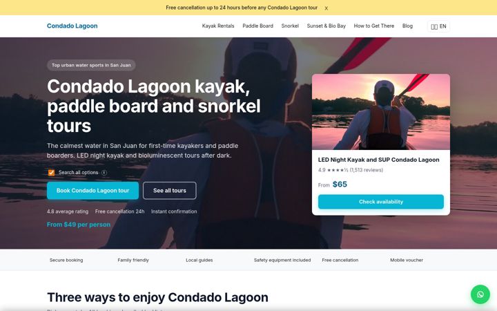 Screenshot of condadolagoon.com