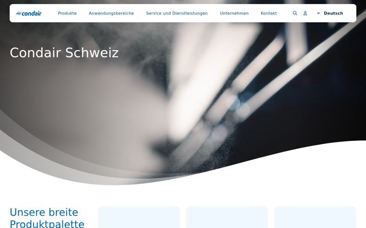 Screenshot of condair.ch