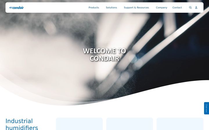 Screenshot of condair.co.uk