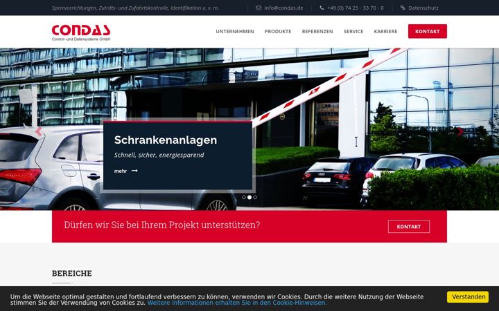 Screenshot of condas.de