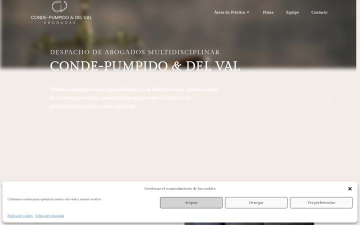 Screenshot of condepumpidodelvalabogadas.com